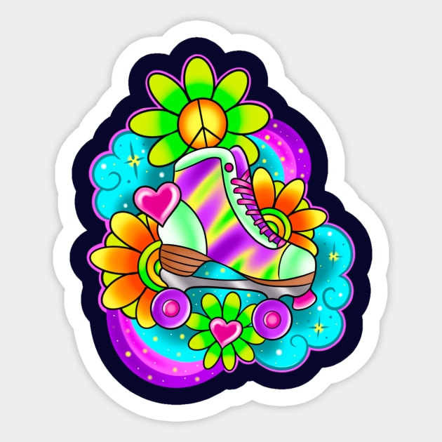 Retro Skate Sticker by heathertattoo88